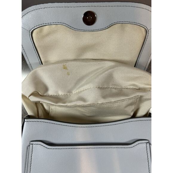 Edgy MARC JACOBS New York Rider Gray Genuine Leather Crossbody Shoulder Bag - Picture 10 of 14